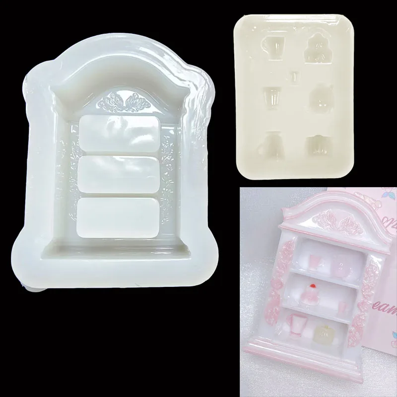 Book Shelf Epoxy Resin Mold Jewelry Mold Jewelry Accessories DIY Handcraft Mould Silicone Storage Shelf