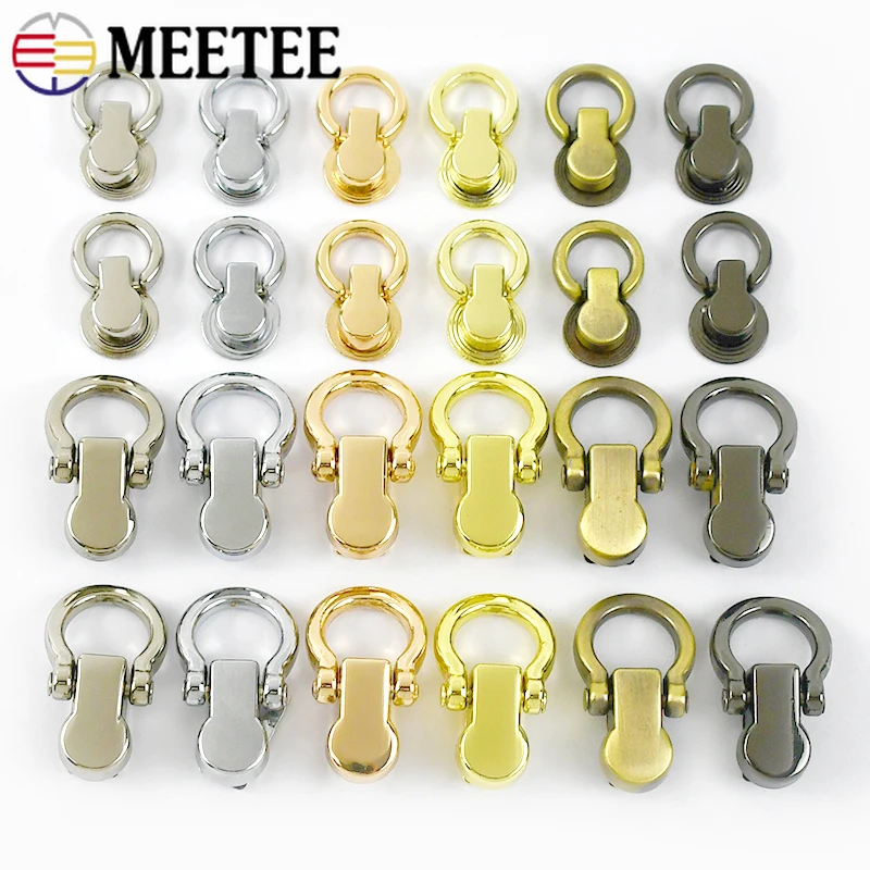 

4/10/20Pcs Meetee 8/10mm Swivel Bag Side Clip Metal Buckles Rivet Screws Handbag Chain Connector Clasp Snap Hook Accessories