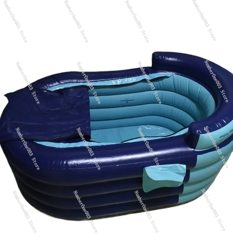 

European Thickened Plastic Space Capsule Inflatable Bathtubs Household Foldable Bath Bucket Rental Room Bath Tub Artifact AA