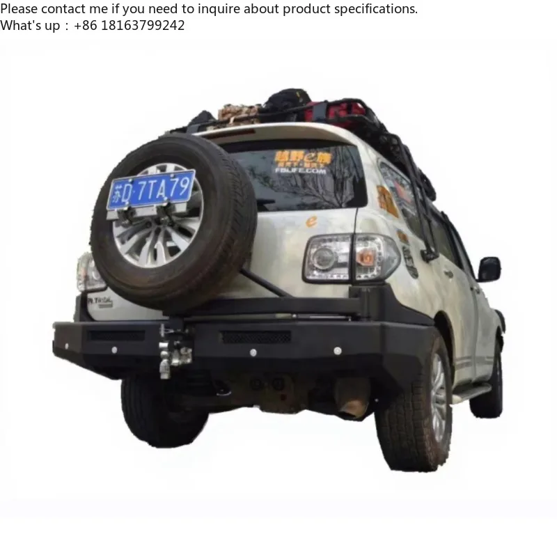 

Steel 4x4 Rear Bumper With Spare Tyre Bracket for Patrol Y62 Armada