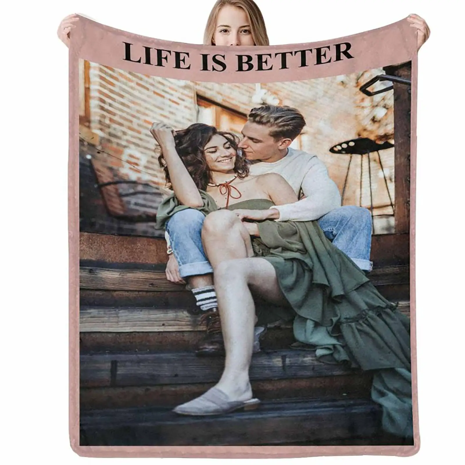 Geschenke, individuelle Decke mit Bildern, individuelle Decke, personalisierte Foto-Überwurfdecke