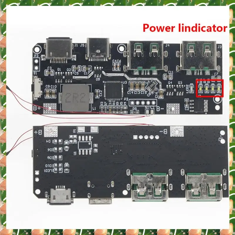 JAJA QC4.0 QC3.0 LED Dual USB 5V 4.5A 22.5W Micro/Type-C USB Mobile Power Bank 18650 Charging Module Temperature Protection