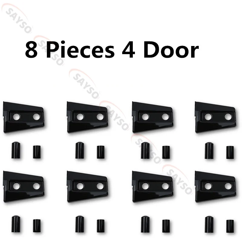 JK 4-Door Door Hinge Covers Protector Trim Kit for Jeep Wrangler Unlimited Rubicon Sahara Sports Accessories 2007-2018 JK view 3