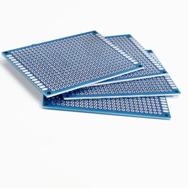 Kit de PCB de doble cara azul, placa de pruebas de 5x7cm, experimento PCB Universal, placas de circuito prototipo azul Diy