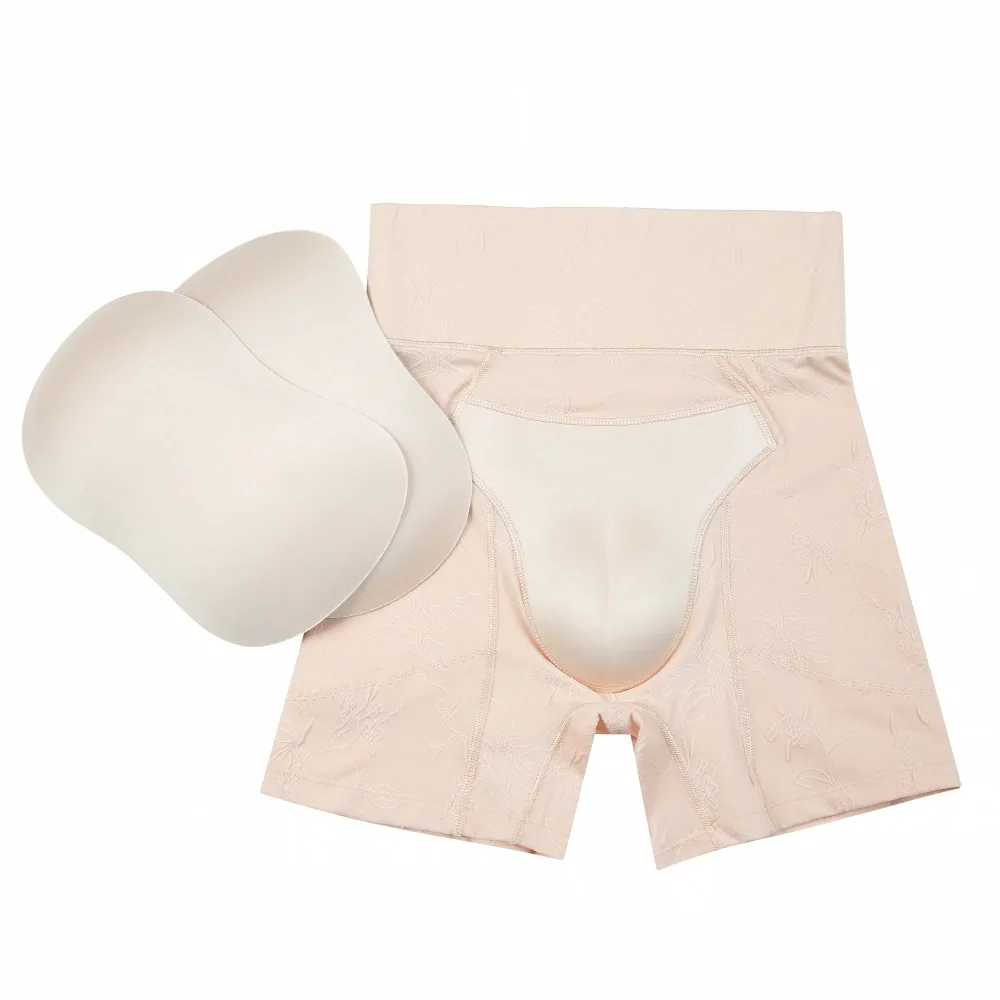 Men's Fake Vaginal Padded Shaping BriefsHiding Gaff Panties Boxers Shorts Transgender Crossdressing Sexy Butt Lifter Underwear