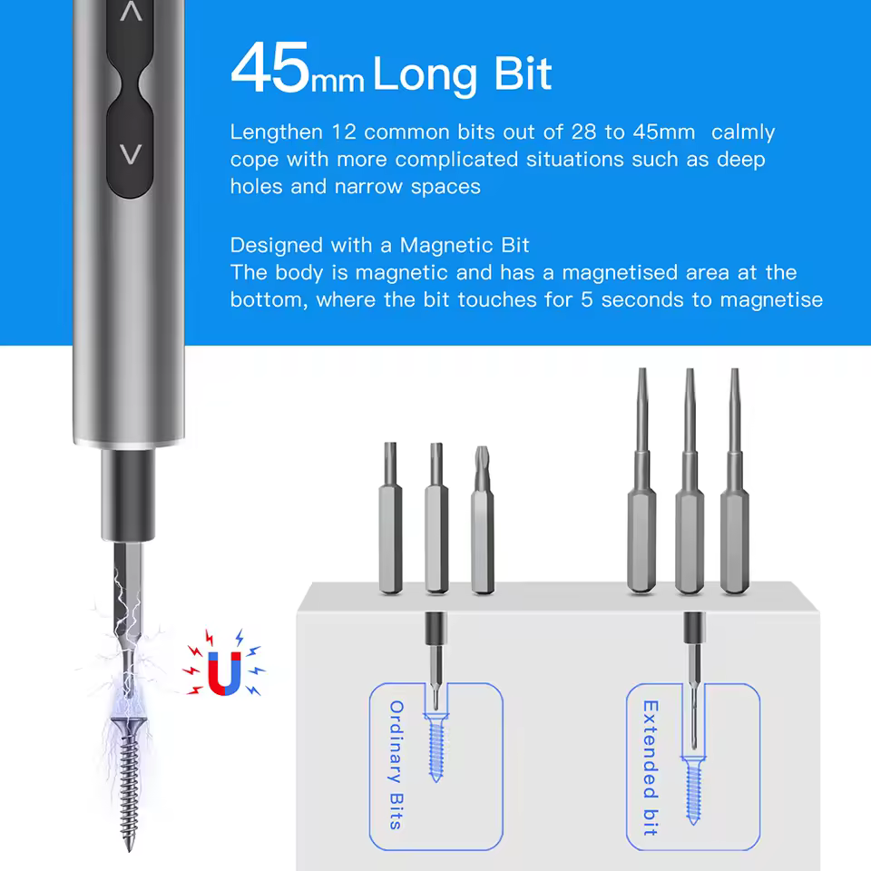 Magnetic tip attracting screws
