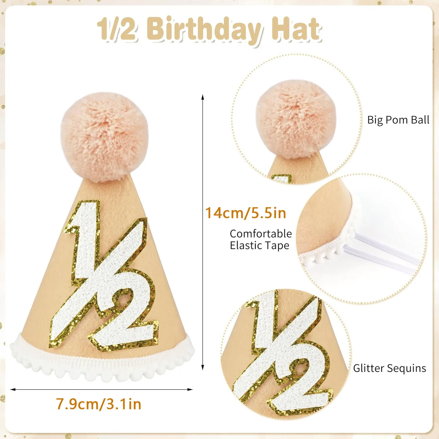 6-Month Birthday Party Decorations Set, 4 Pieces description 3