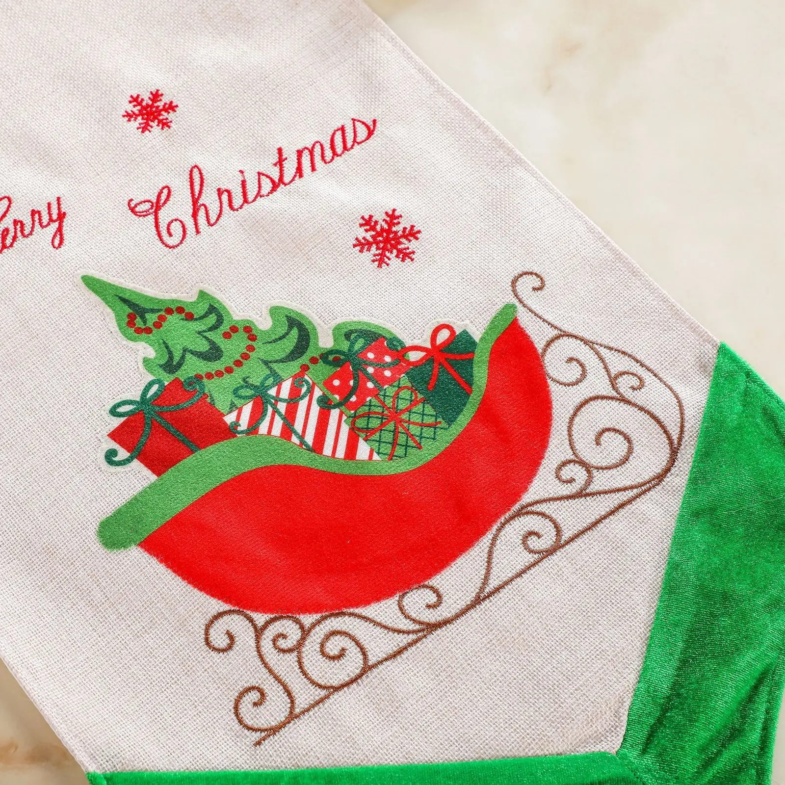 New Home Decor Linen Table Flag Creative Christmas Cloth Decoration