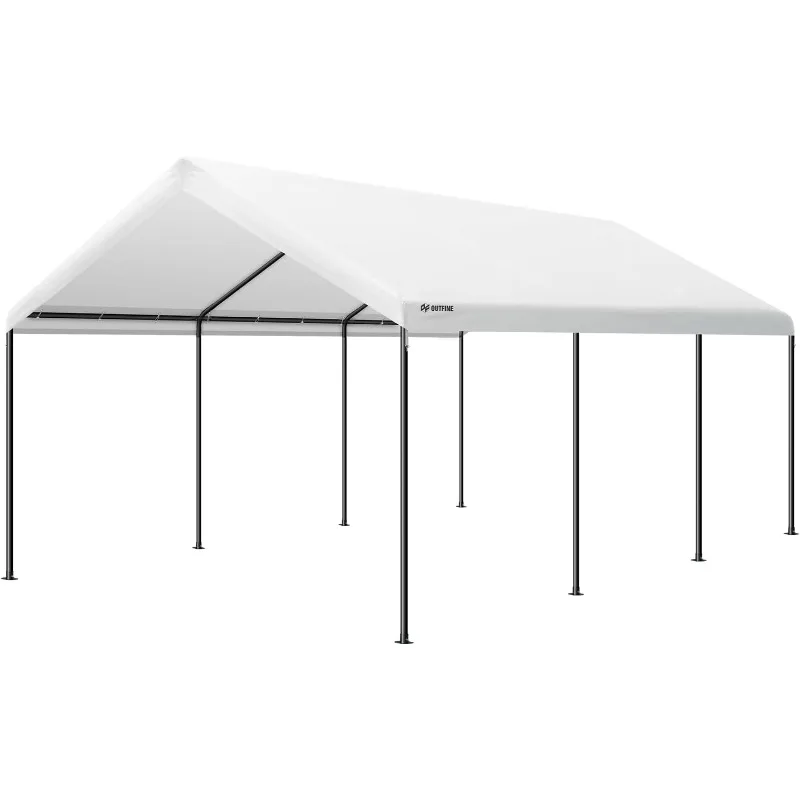 

Carport Canopy 12x20 FT Heavy Duty Car Canopy Garage with Removable Sidewalls and Roll-up Ventilated Windows