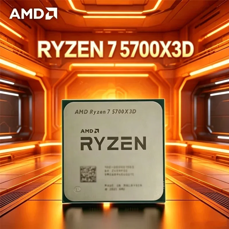 DDR4 AM4 벌크 칩 AMD Ryzen 7 5700X3D Ryzen 5000 시리즈 8코어 16스레드 3GHz 부스트 4.1GHz 105W X570 B550용으로 설계됨 썸네일 2