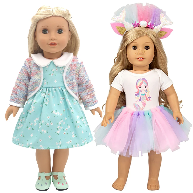 18 Inch American Generation Girl Doll Clothes Coat Tights for Baby Doll New Born Doll Clothes 18