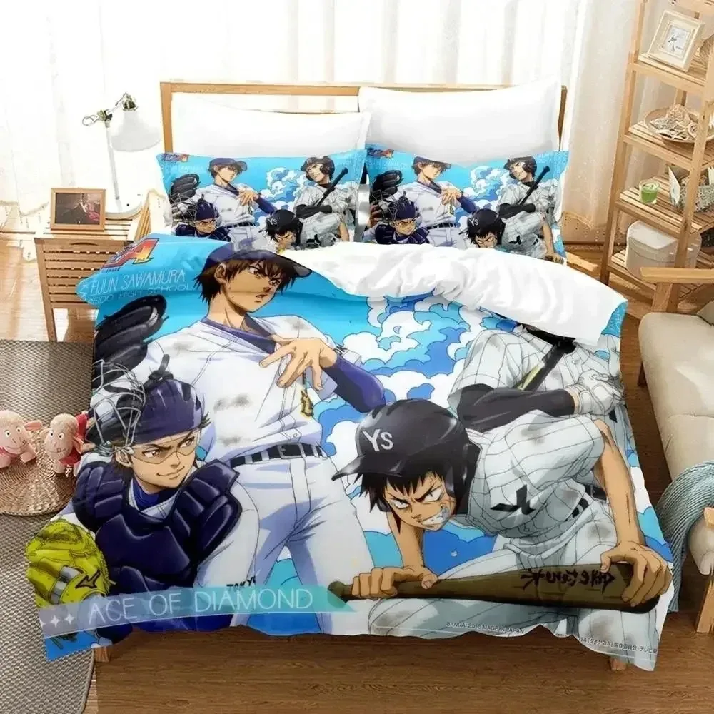 

Комплект постельного белья Ace Of Diamond, односпальный Комплект постельного белья с 3D рисунком, размеры Queen/King, пододеяльник для взрослых и детей