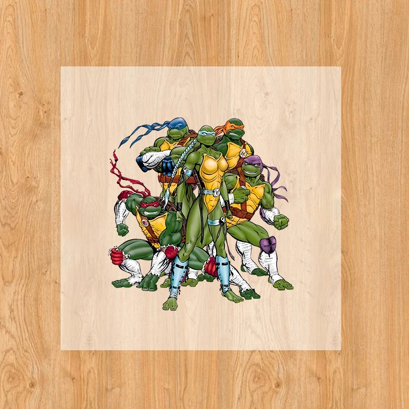 Teenage Mutant Ninja Turtles Heat Transfers Sticker Cartoon Print T-shirt Patche Iron Transfer Sticker Thermal Decal DIY Gift view 3