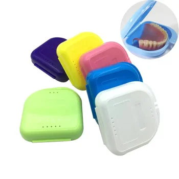 50pcs dental false teeth instruments container storage box plastic denture bath box organizer