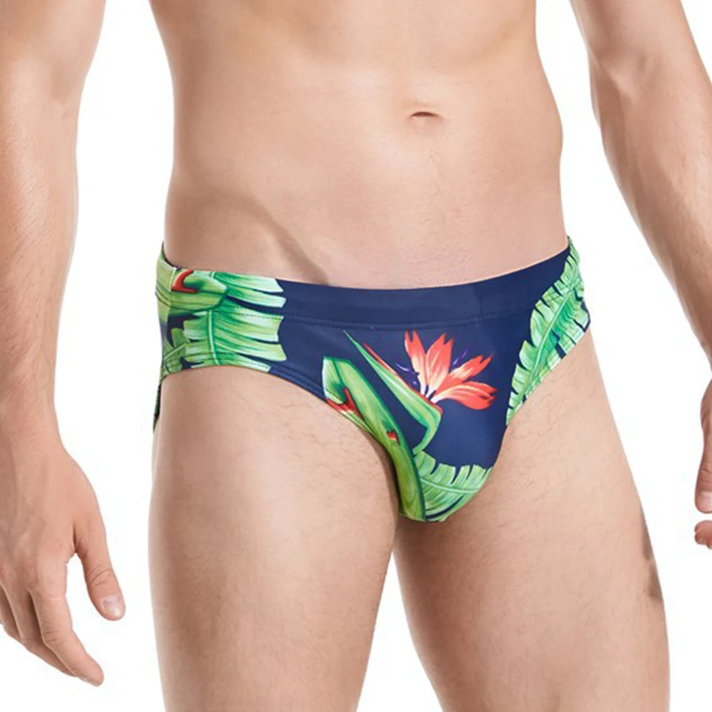 Shorts Briefs Beach Shorts Knickers Low-Waist Printing Swimming Swimwear Trunks Anti-Embarrassing Pants Polyester