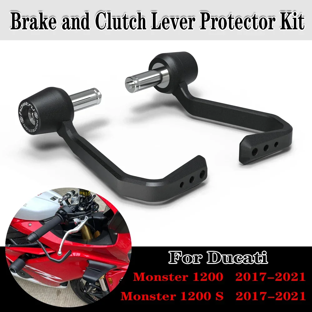 For Ducati Monster 1200 / Monster 1200S 2017-2021 Motorcycle Brake and Clutch Lever Protector Kit