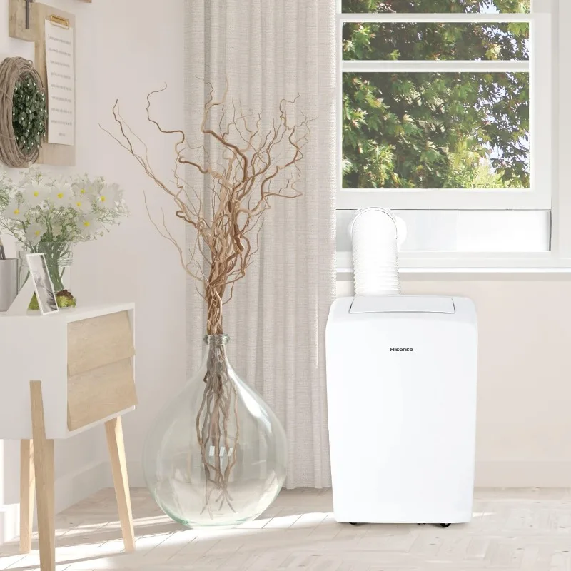 Smart Portable Air Conditioner with Wi-Fi Control, Dehumidifier and Remote Control, Medium Rooms up to 350 sq. ft. 8000 BTU