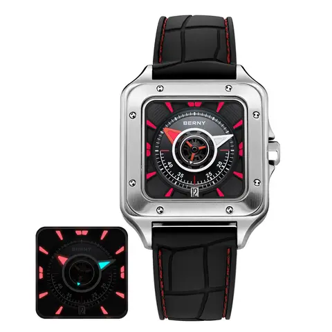 10 best sales rektangulära herrklockor - №10