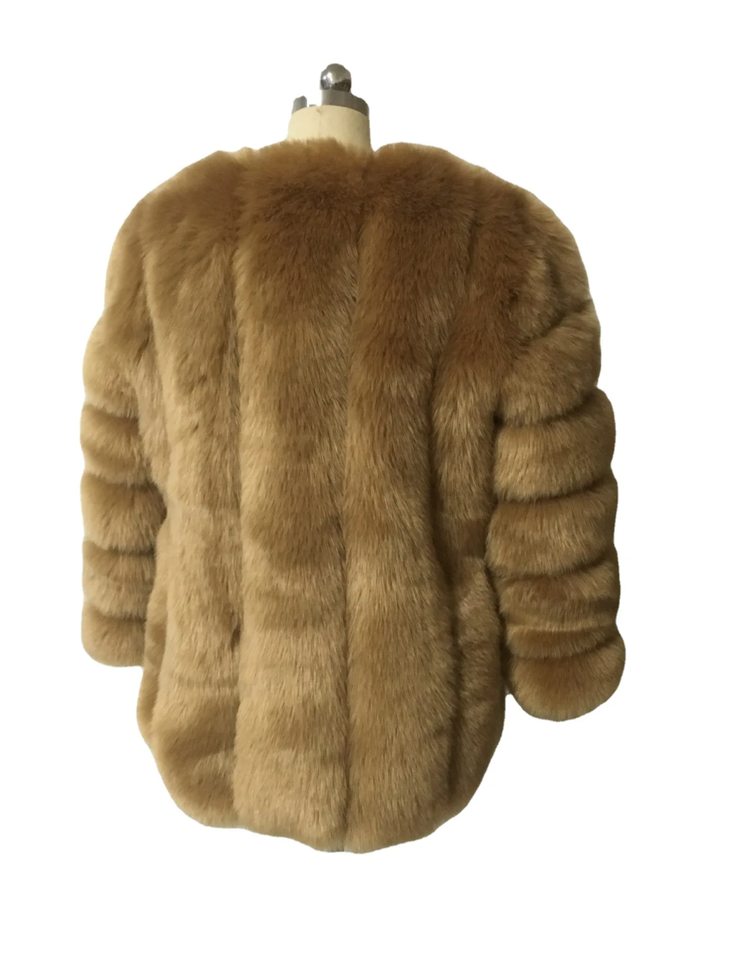 Manufacturers Wholesale Imitation Fox Fur New Mid-length Coats Long Sleeves Special Wholesale Imitation Fur Coats