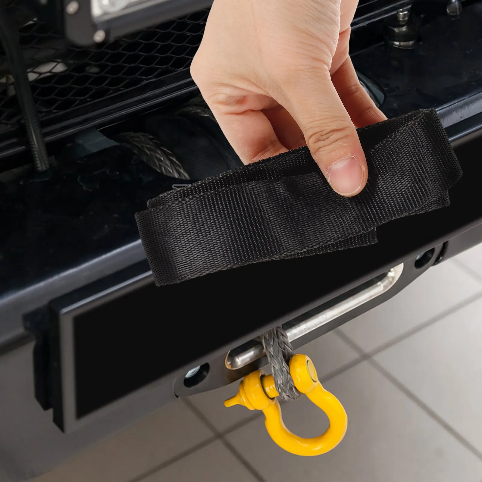 

Ремень для лебедки, сверхпрочный буксировочный ремень для лодок, автомобилей, грузовиков, для погрузки и разгрузки, высокопрочный полиэстеровый ремень для лебедки, надежный.