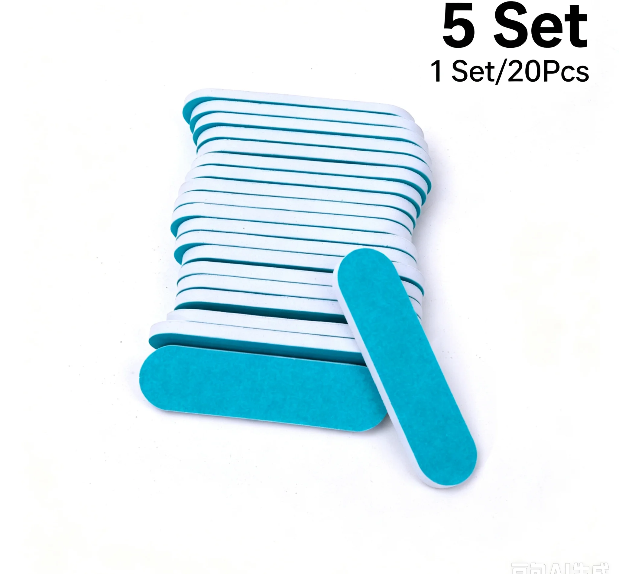 5/10 Set Klimonla Mini Nail Files 1Set/20Pcs Professional Nail Art Files For Pedicure Manicure Care Gel Polish Accessories