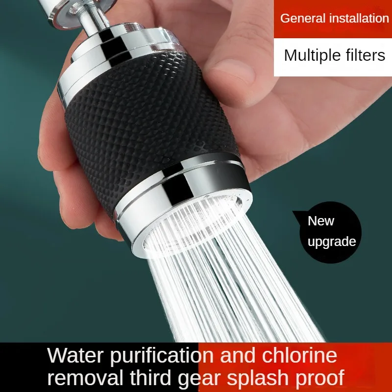 Adaptor keran pencegah percikan dapur, mulut pipa air wastafel, pencegah tekanan Universal, penyesuaian gigi ketiga