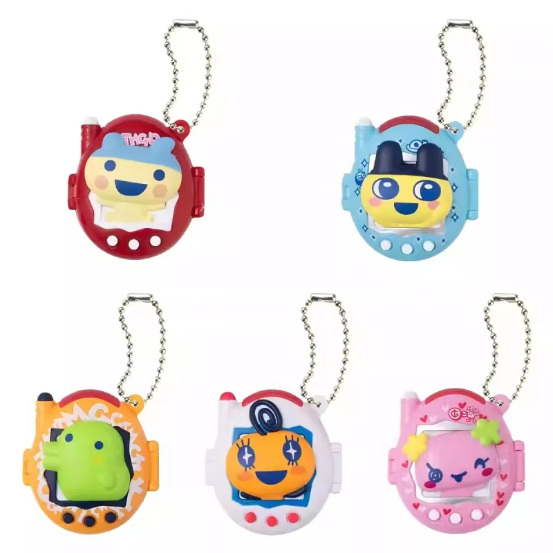 New Bandai Genuine Tamagotchi Storage Case Keychain Gashapon 3rd Wave Side-Flip Cover Case Model Collect Decorat Toy Gifts