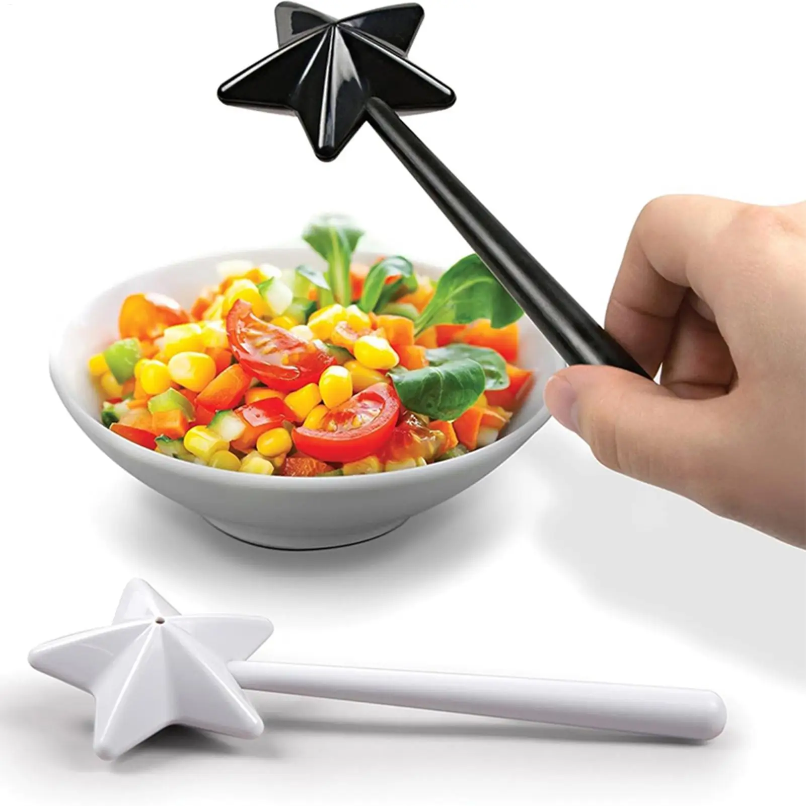 Tragbare Salz- und Pfefferstreuer, nachfüllbar, Magicals Star Wand, Gewürzspender, Gewürzstreuer-Set, Grillzubehör für Küche und Esszimmer