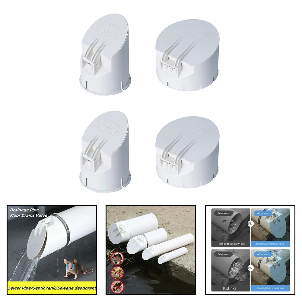 PVC Drain Pipe Cover Filter 50-160mm, Anti-Odor Floor Drain Strainer For Outdoor Rainwater, Balcony And Garden Drainage Systems