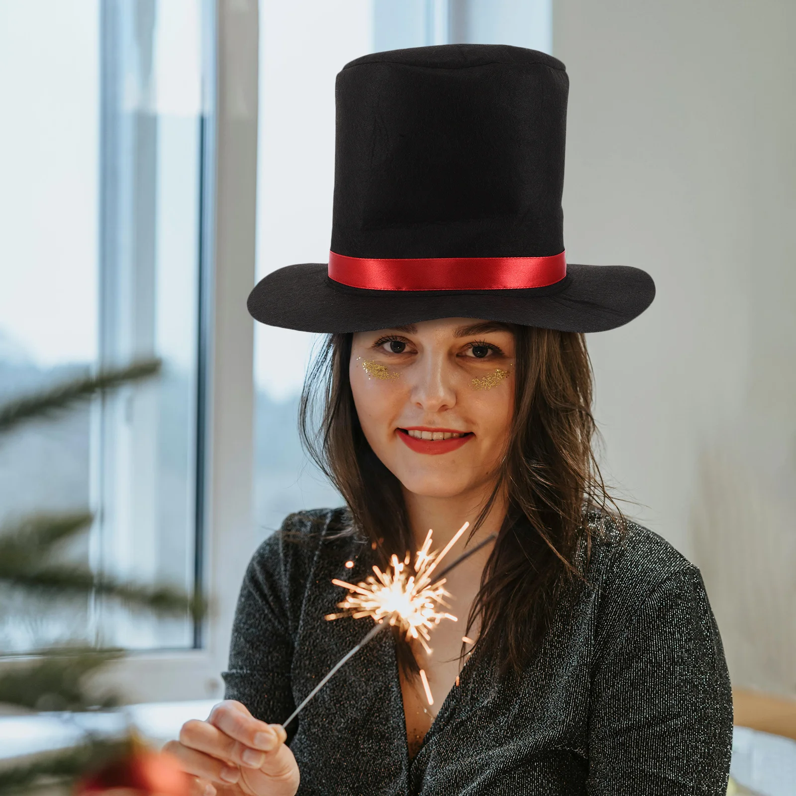 

Christmas Snowman Fancy Hat Holiday Party Accessory Winter Celebration Decor Snowman Dress-Up Top Hat Costume Winter Hats Women