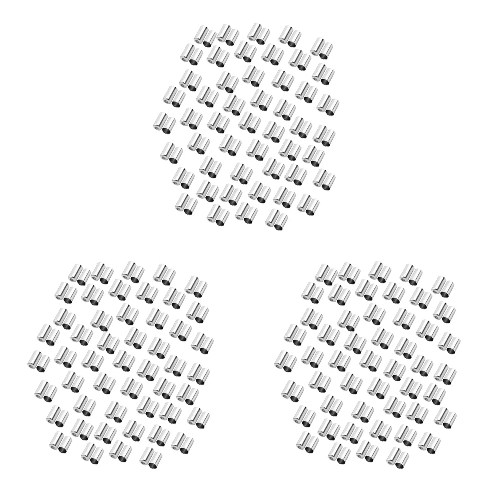 

ABLB-300Pcs Gaines Cable Cap Fixing Brake Speed 5Mm Metal Silver For Bike