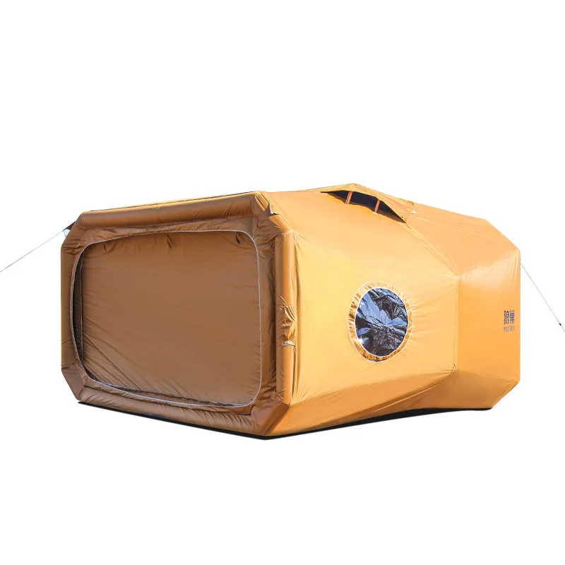 Space capsule outdoor inflatable tent double door free to build wind overnight camping air column light luxury