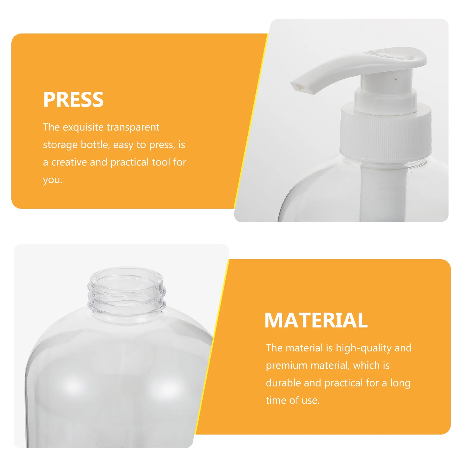 

3pcs Pump Lotion Bottles Refillable Shampoo Container Empty Dispenser For Bathroom Hotel Use Pet Plastic Hand Soap Bottle
