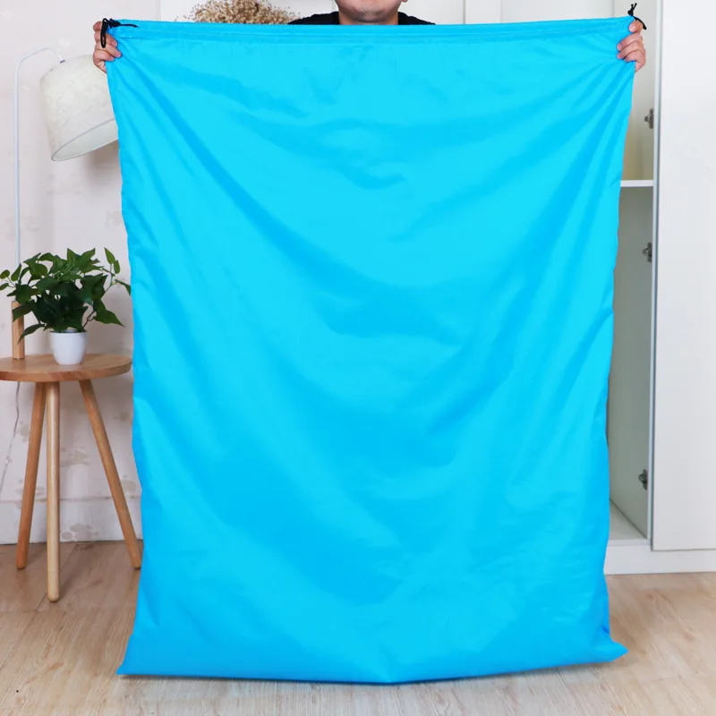 Super Large Capacity Waterproof Storage Bags with Drawstring Sturdy Home Organize Big Size Grocery Dust Bag for Bedding Clothes