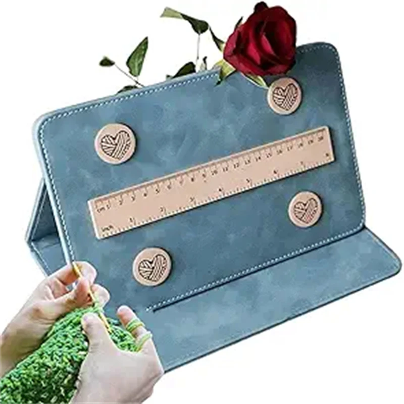 Crochet Knitting Pattern Holder Portable Magnetic Knitting Chart Keeper Needle Art Pattern Chart Holder For Knitting