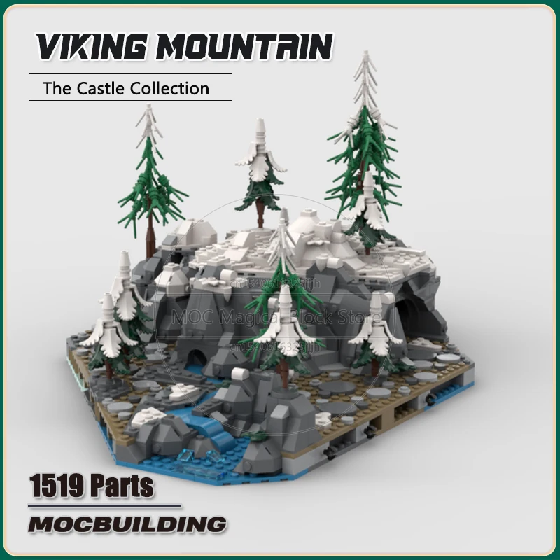 Village Mountain MOC Building Block Medieval Street View Technology Bricks Castle DIY Assembly Collection Display Toys Xmas Gift