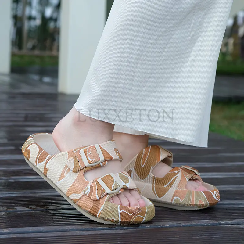Summer Women Thick Platform Slippers Beach Eva Soft Slide Sandals Leisure Men Ladies Indoor Antislip Sandals