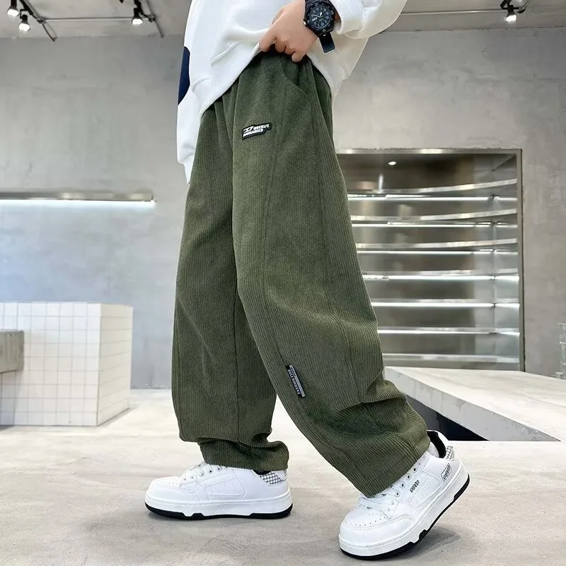 Herbst Kinder Jungen Hosen UNITIM 2026 Einfarbige Lässige Jugendliche Jungen Gerade Hosen Locker Lässig 4-14 Jahre Junior Jungen Hosen – Detail 7