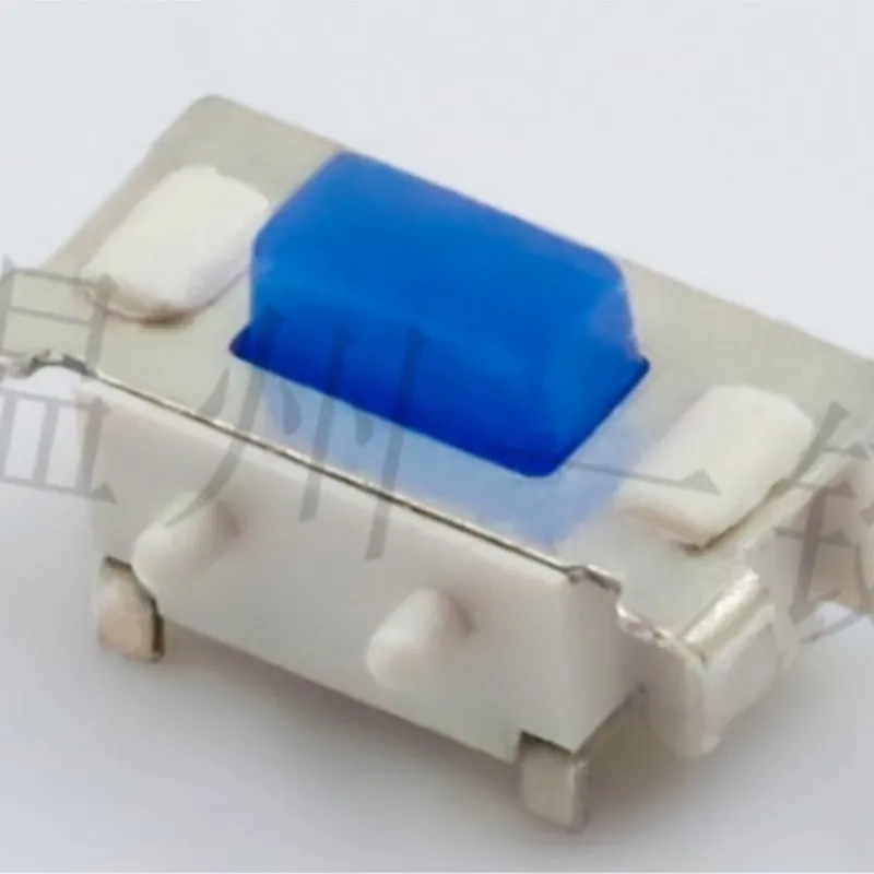 10PCS TS-B001B 3*6*3.5 High temperature touch switch SMD/SMT 2 pin with bracket and column silicone buttons blue