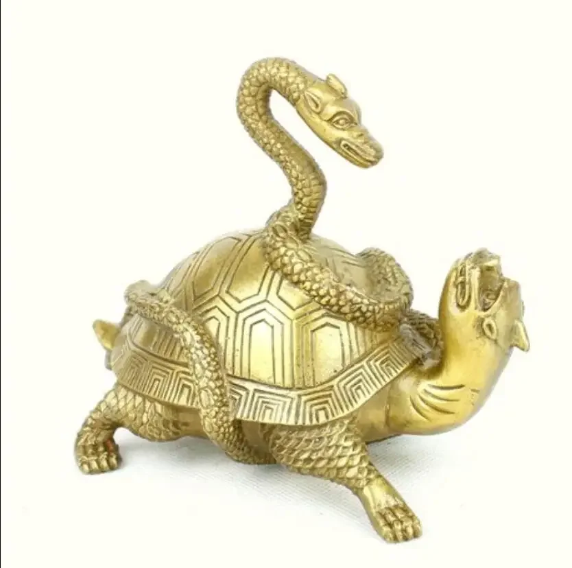 

Xuanwu office ornaments, tortoise and snake ornaments, Xuanwu pure copper ornaments to attract wealth, zhenzhai to ward off evi