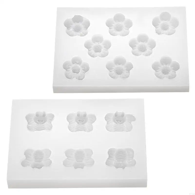 M76B Silicone Flower Resin Mold Epoxy Casting Mold for DIY Crafts Hair Clip Accessory