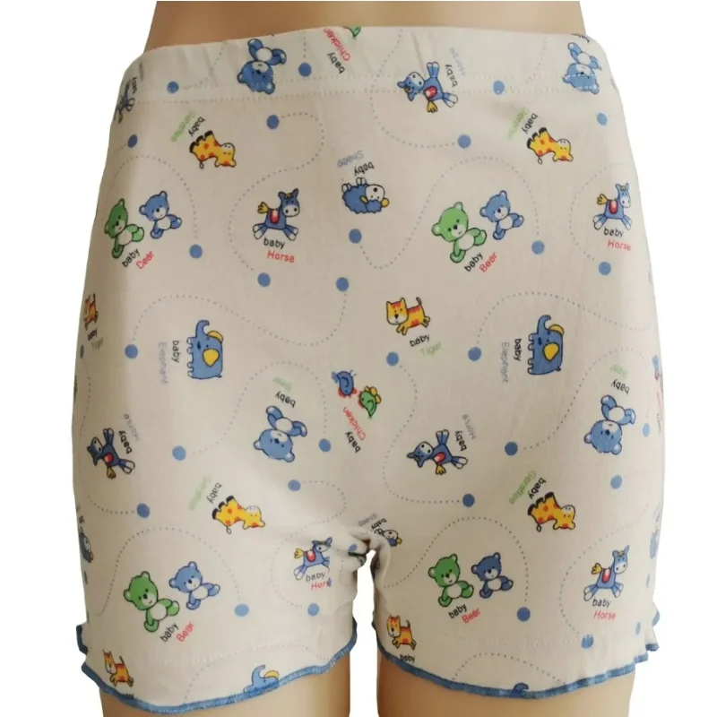 ABDL Adult Baby Diaper Brief Cotton Soft Cartoon Pattern Training Pant Washable Diaper Panties Study Pants Couple Shorts