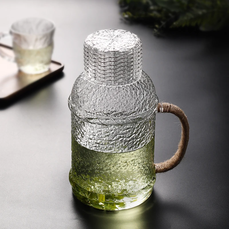 

Ретро стеклянный горшок для холодной воды, устойчивый к высоким температурам, большой емкости, контейнер для хранения воды, винтажный чайник для домашнего использования