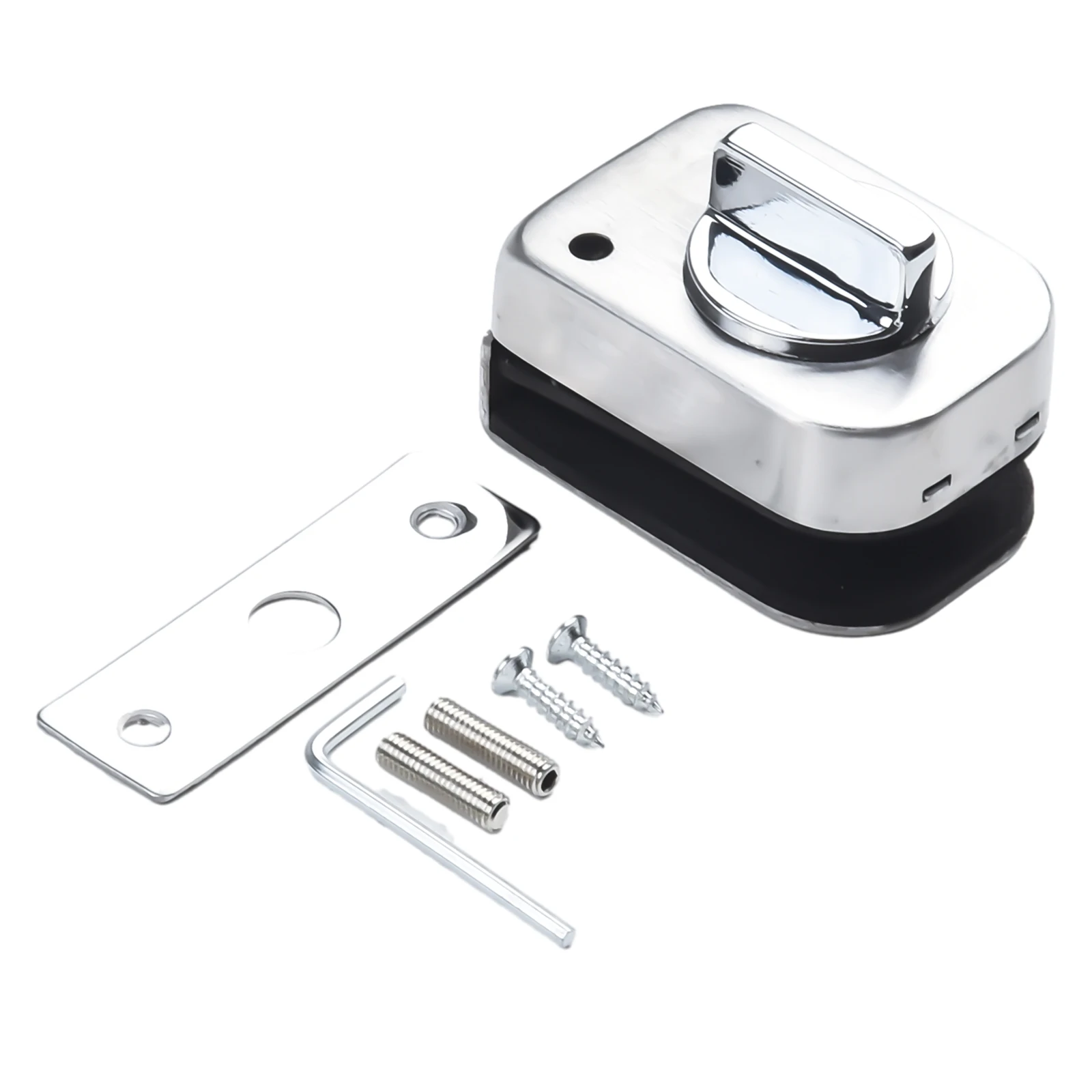 High Qualit Latch Lock Hardware Bolt Ground Lock No Need Punch Holes Polished Stainless Steel Twist The Handle