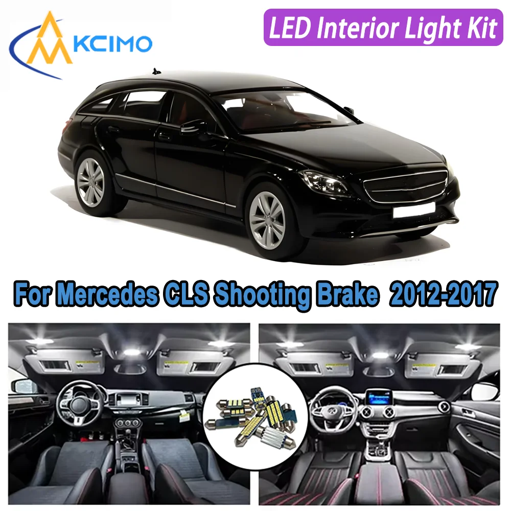 

Kcimo LED For Mercedes CLS Shooting Brake X218 (2012-2017) Premium Bright LED Interior Dome Map Trunk Light Kit Car Led Lamps