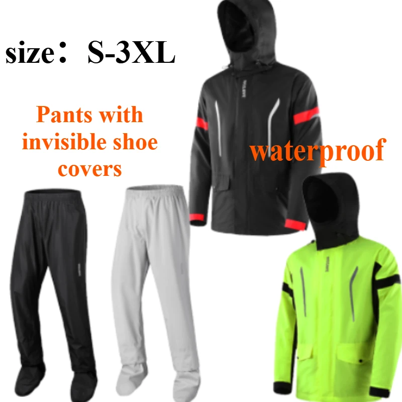 

WOSAWE мотоциклетный плащ, куртка для предотвращения дождя, брюки, плащ для кемпинга, пешего туризма, рыбалки, мотоциклиста, дождя