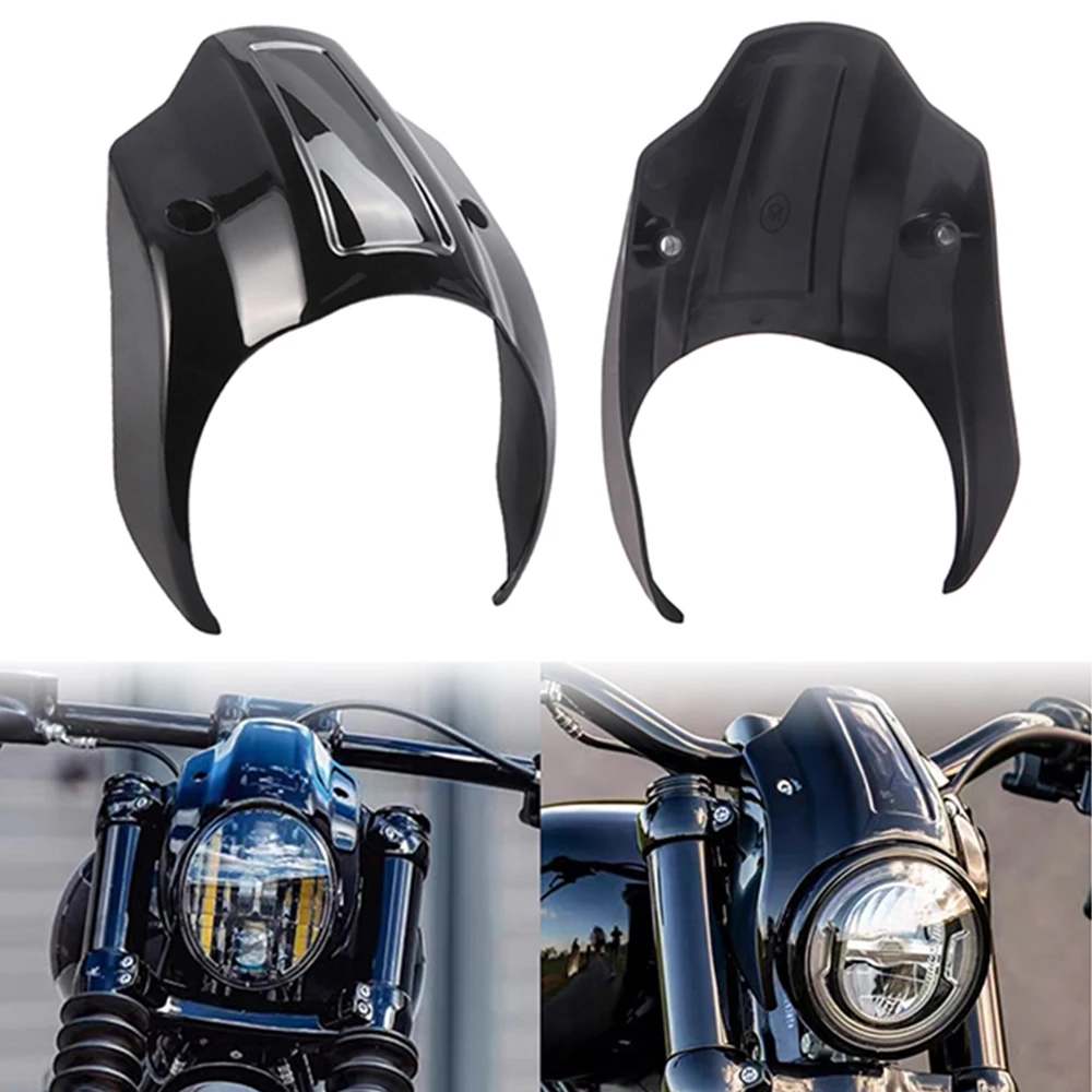 

Motorcycle Gloss Black Front Mask Headlight Outer Fairing Cover For Harley Breakout FXBR 107 FXBRS 114 2018-2022