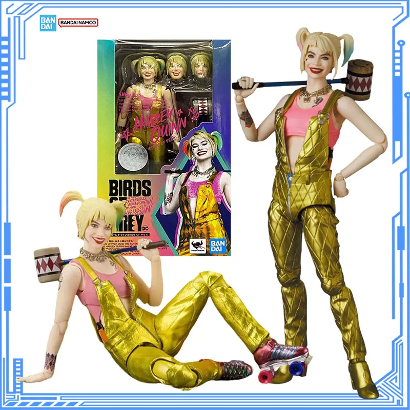 

Bandai натуральная модель Birds of Prey, комплект SHF Harley Quinn, аниме, экшн-фигурка, коллекция готовых моделей, игрушки для мальчиков, рождественские подарки