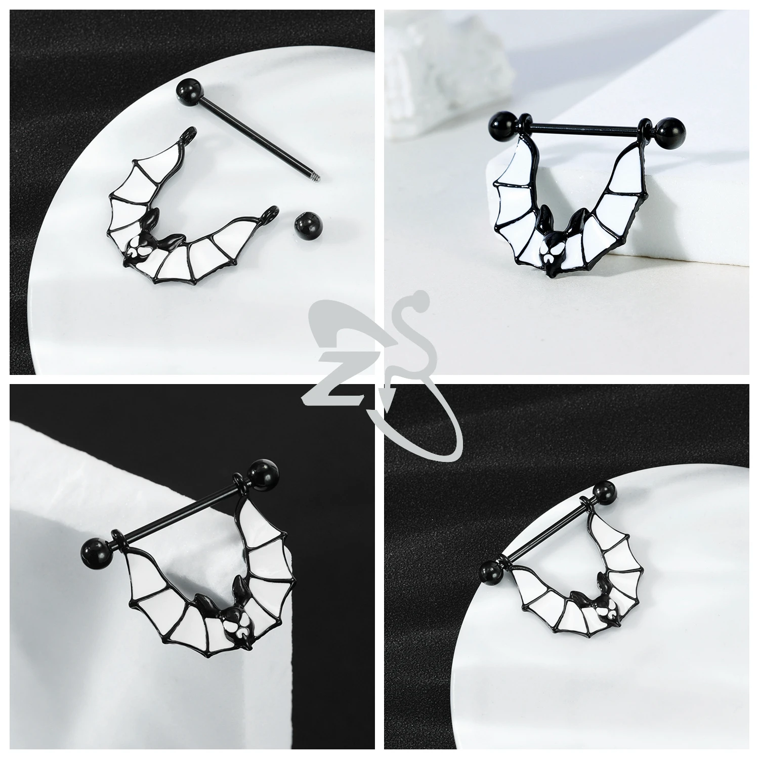 ZS 1 adet Punk yılan yarasa şe - Zs Body Jewelry incelemesi ve fiyatı
