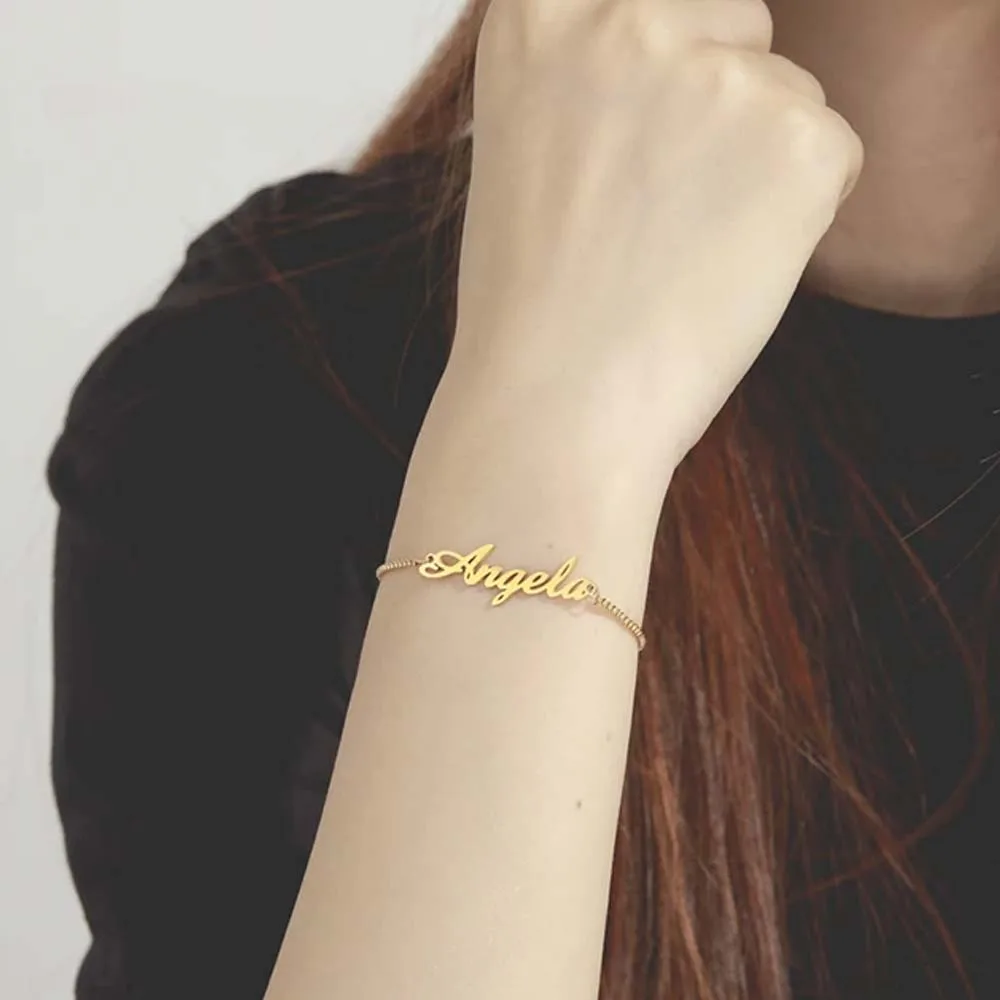 Coppia Bracciale con nome personalizzato Regalo personalizzato per donna Uomo Bambino Bambino Neonata Madre Famiglia Catena di gioielli in acciaio inossidabile